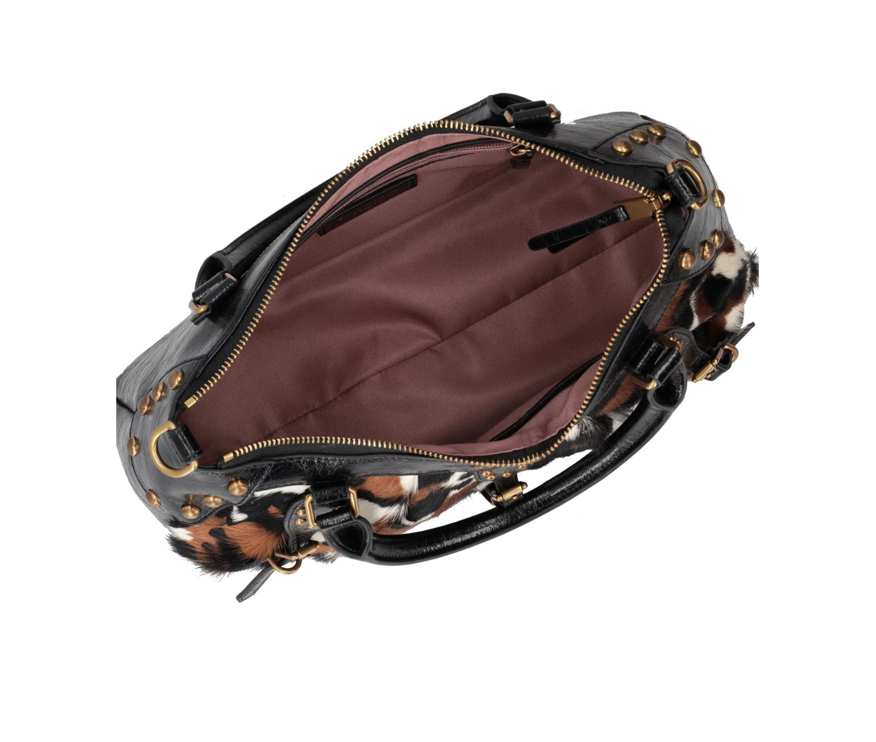 bolso animal print dentro