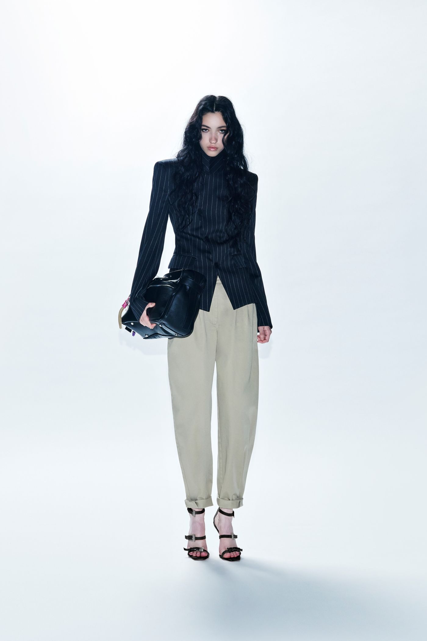 BLAZER DE RAYAS DE CORTE MASCULINO. aniyeby blazer de rayas de corte masculino.