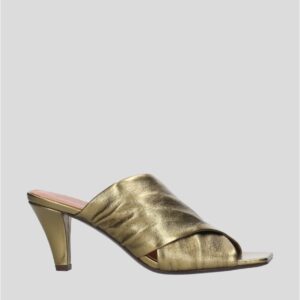 Sandalias de tacón metalizadas Arabella mules 75