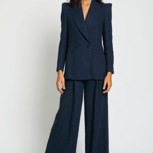 Blazer cruzada Cyrilia en lino