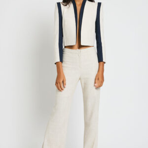 Pantalón sastre pata recta de lino