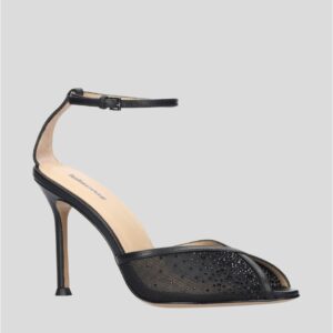 Sandalia negra con brillos Anelisse.