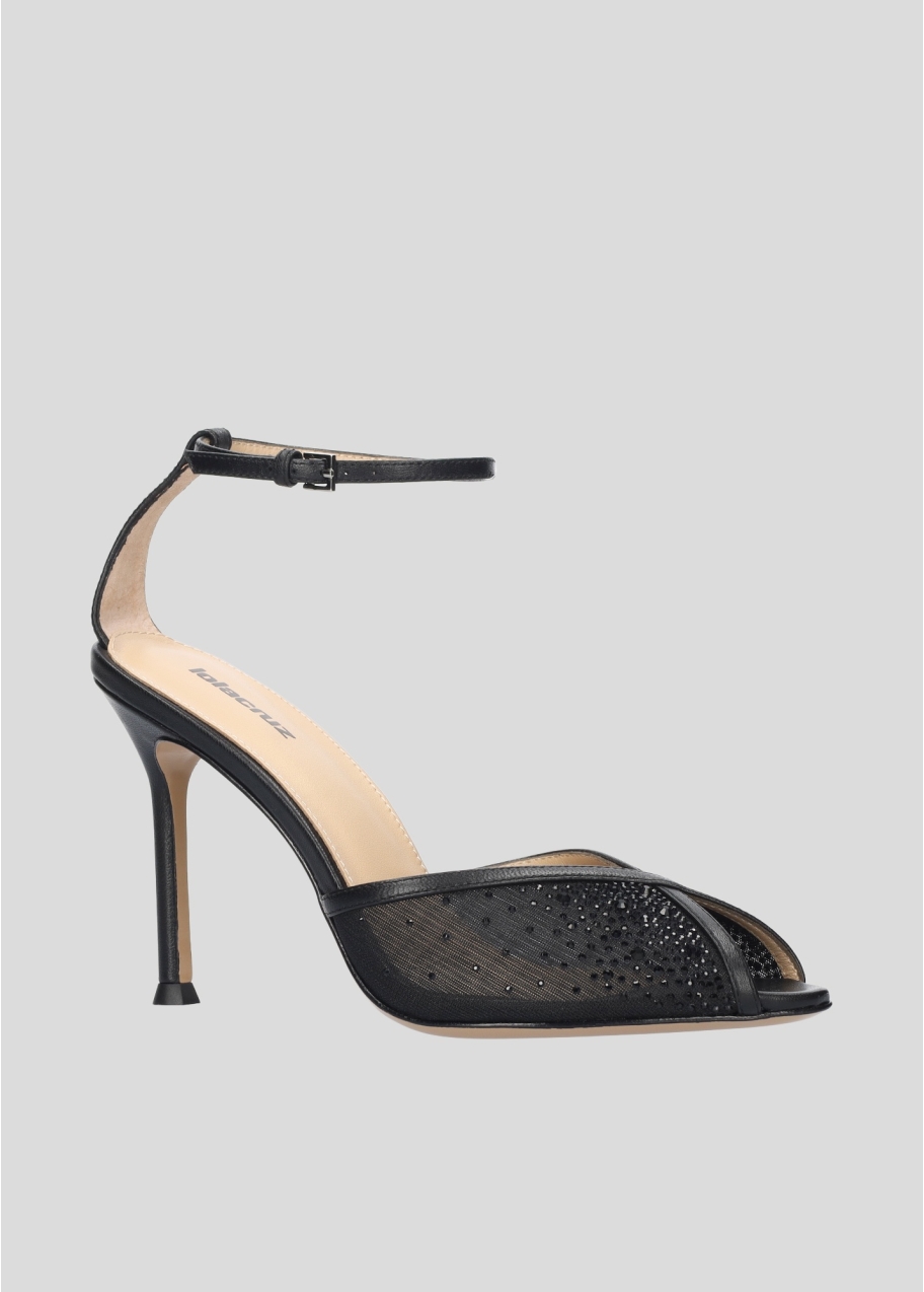 Sandalia negra con brillos Anelisse.2 Sandalia negra con brillos Anelisse.