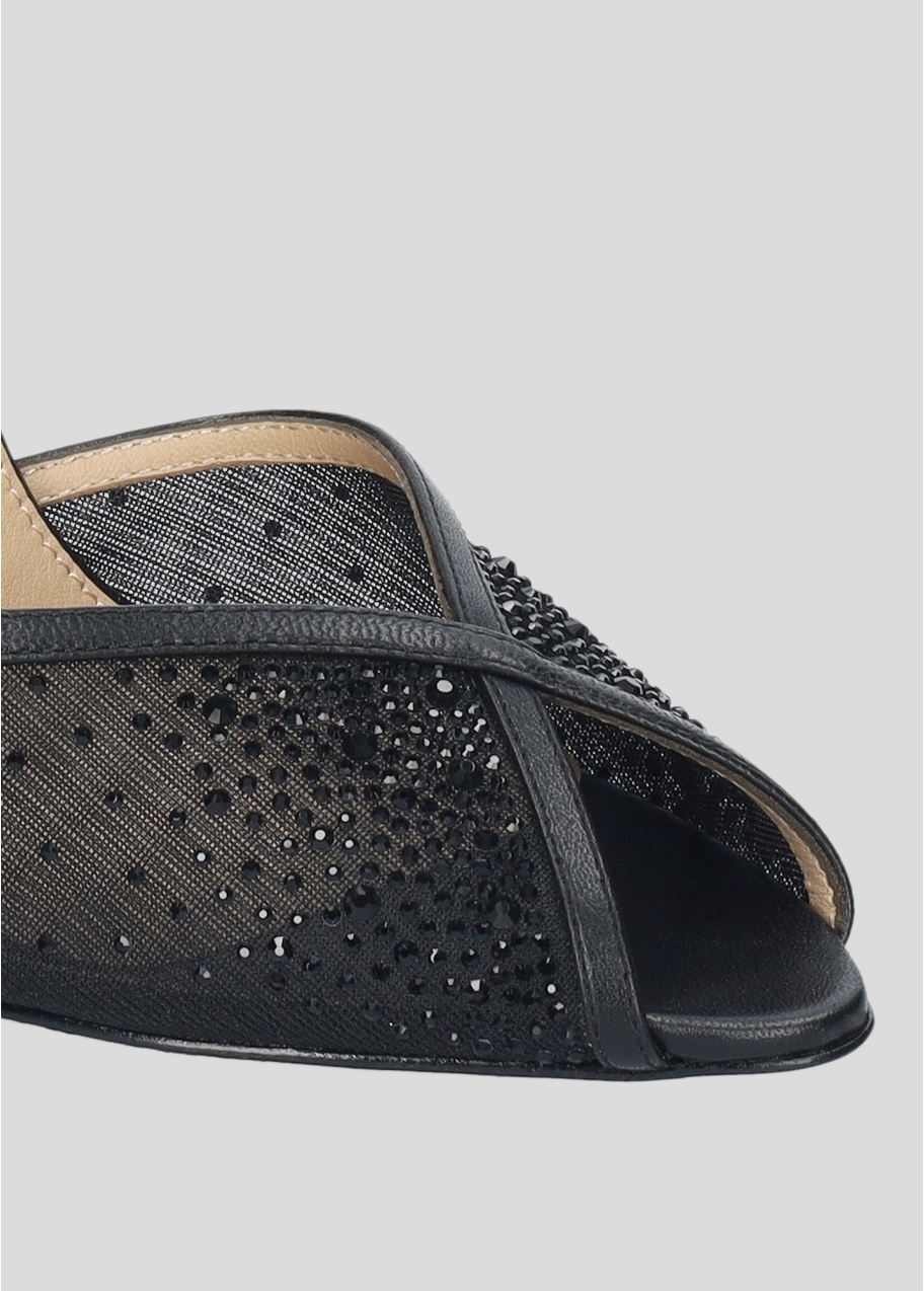 Sandalia negra con brillos Anelisse.3 Sandalia negra con brillos Anelisse.