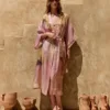 Kimono de seda lurex multicolor
