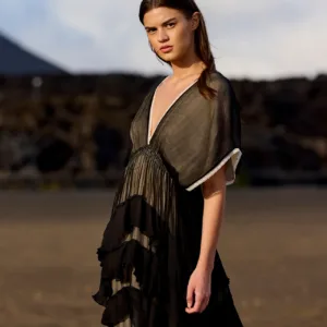 vestido de gasa negro mesdemoiselles Paris