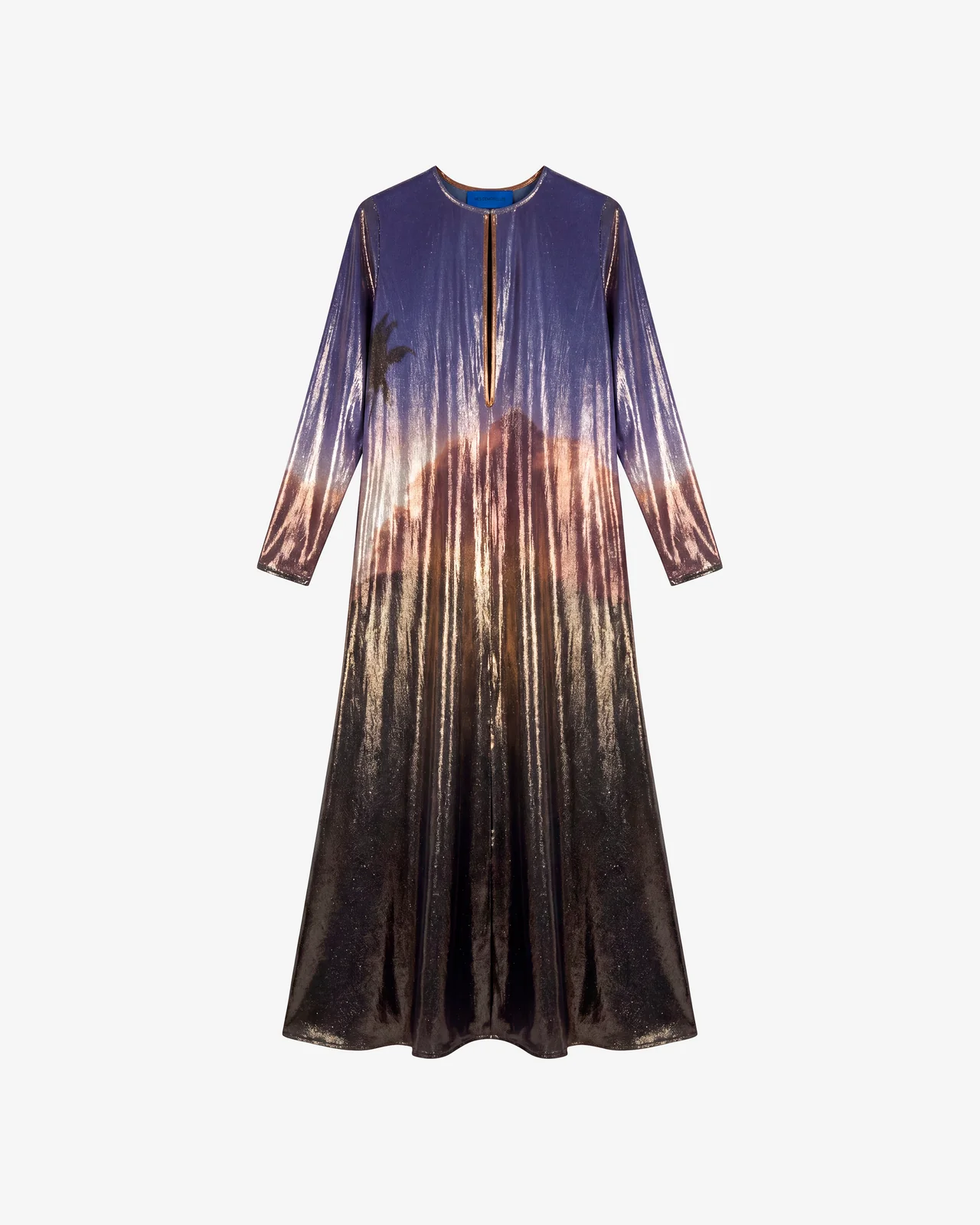 Vestido largo de seda metalizado mesdemoiselles paris .jpg Vestido largo de seda metalizado mesdemoiselles paris