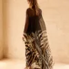 vestido largo animal print mesdemoiselles