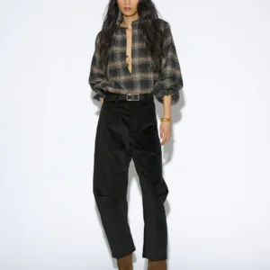 Blusa cuadros negro JULIETTE