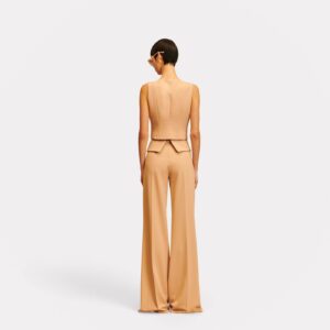 Pantalones rectos con cintura ancha