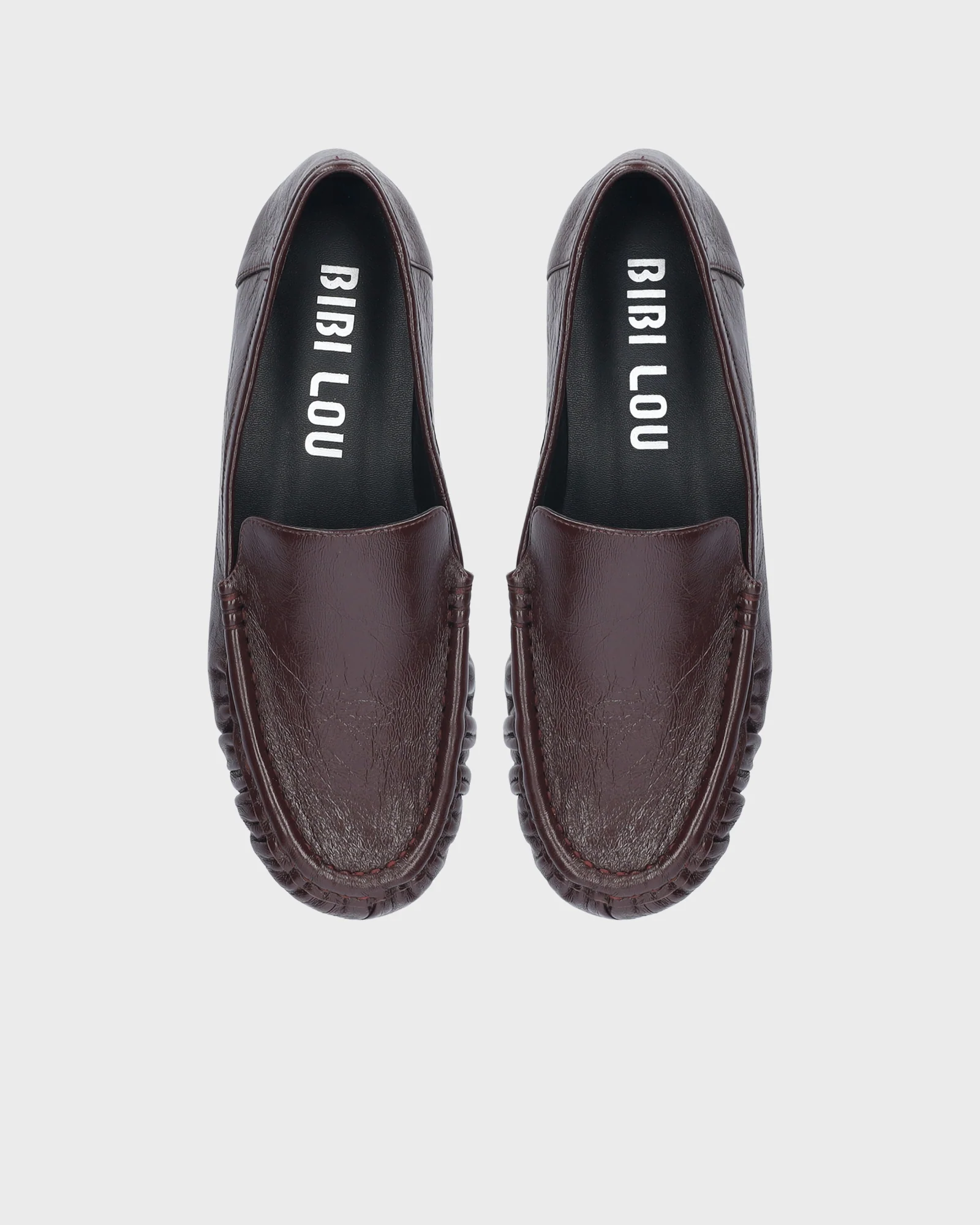 mocasín piel granate2 mocasines de piel efecto charol