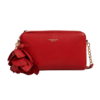 Bolso de piel rojo detalle flor Juliette | TOSCABLU
