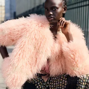 Abrigo de pelo rosa | MESDEMOISELLES PARIS