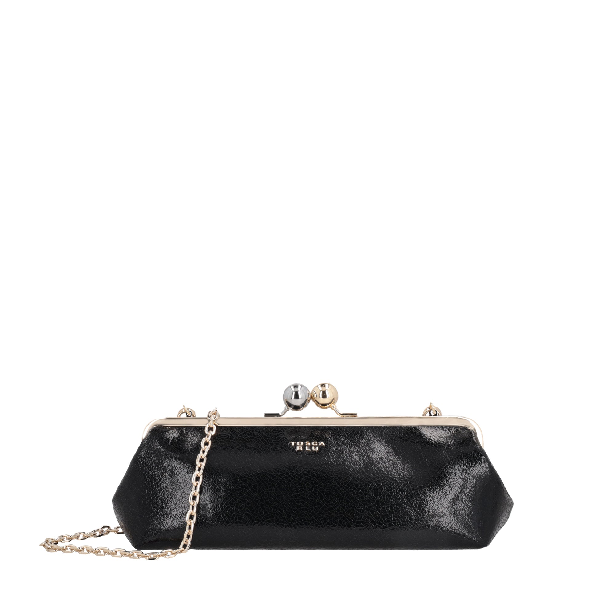 Bolso clutch Clarisse negro con efecto craqueado | TOSCABLU Bolso clutch Clarisse negro con efecto craqueado | TOSCABLU