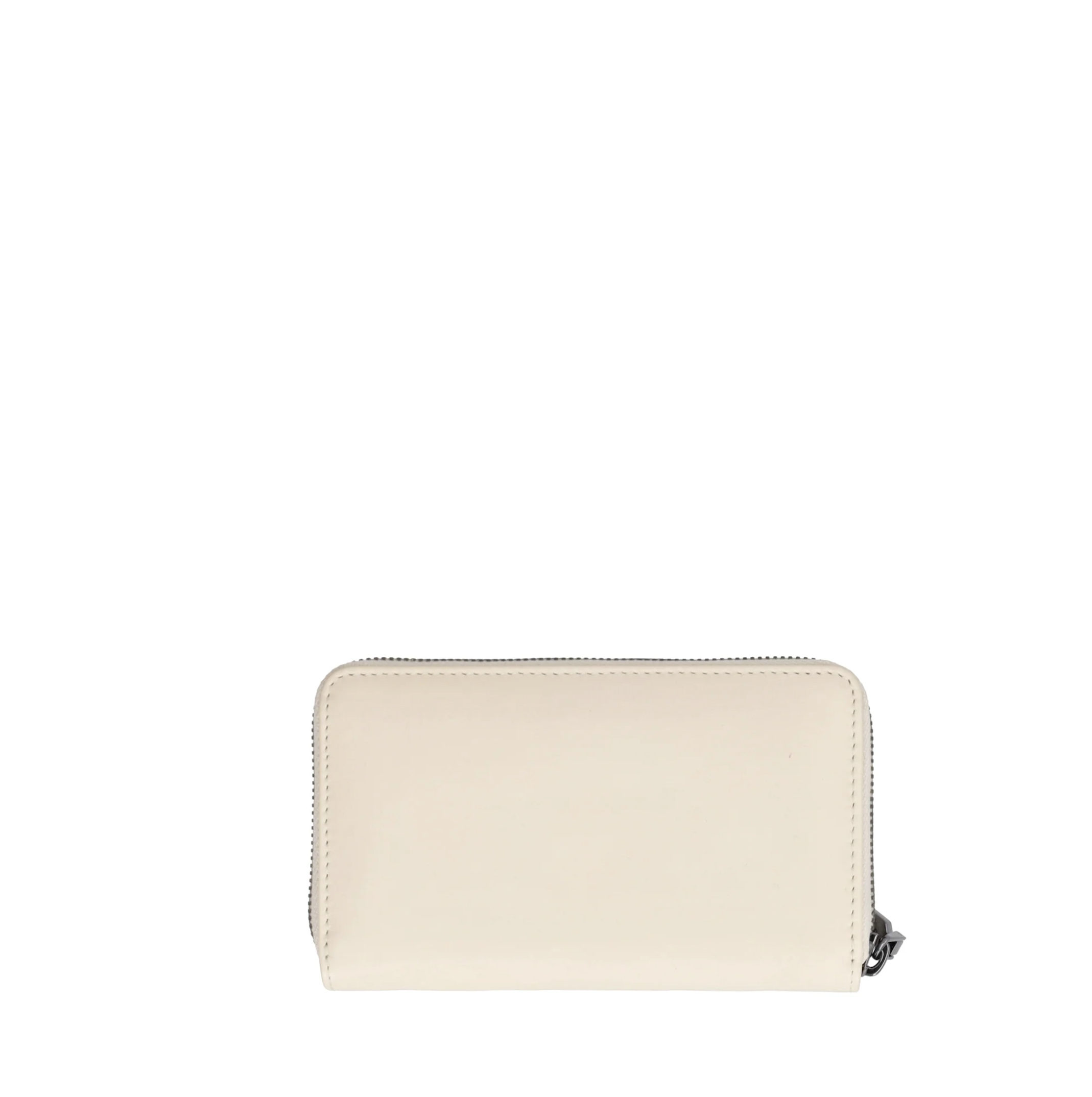 Cartera de piel color crema con estrella y cremallera. toscablu 2 Cartera de piel color crema con estrella y cremallera