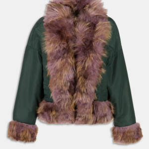Chaqueta-reversible-de-nailon-verde-pino.-weili-zheng.
