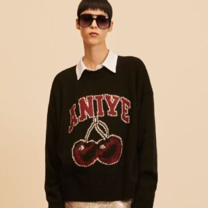 Jersey de mezcla de lana cherry | ANIYEBY