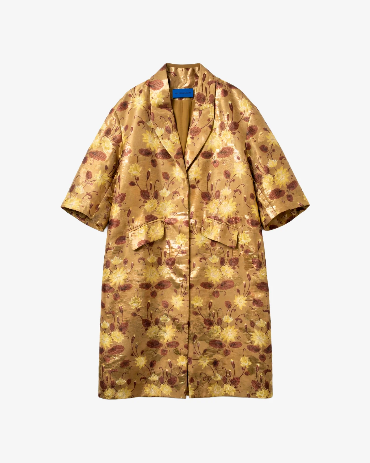 Abrigo de viscosa metalizada con estampado floral | MES DEMOISELLES 111.jpg Abrigo de viscosa metalizada con estampado floral | MES DEMOISELLES