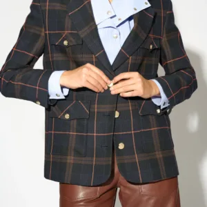 Blazer Ninety cuadros Navi | BADITS