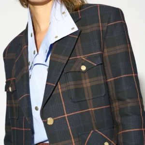 Blazer Ninety cuadros Navi | BADITS