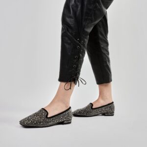 Mocasines Adele negros con cristales | TOSCABLU